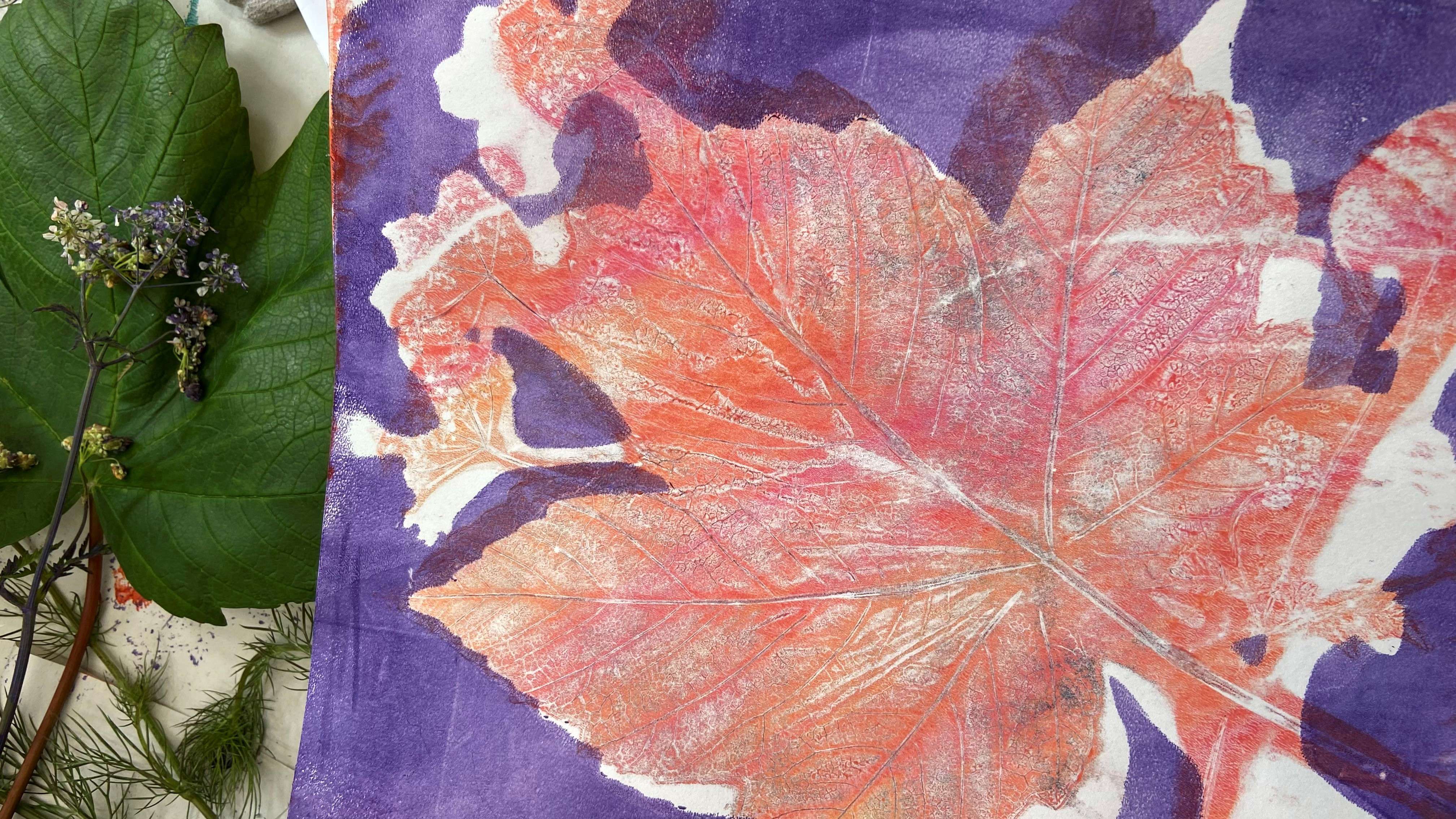A close up of furoshiki printing by Rachel Moore