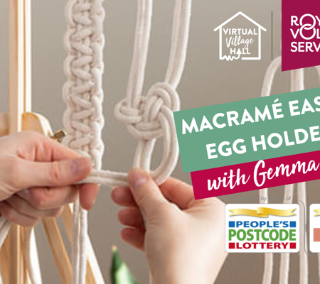 a close up of someone making a macramé work