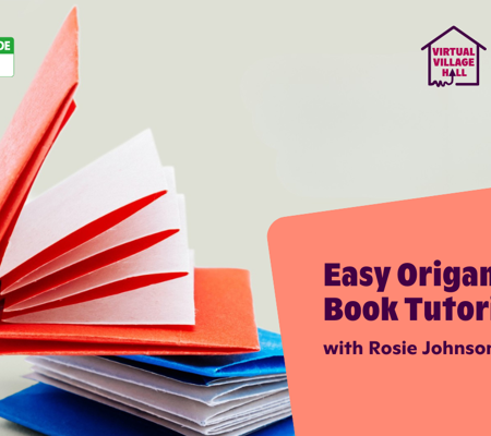 Text reads, "Easy Origami Art Book Tutorial with Rosie Johnson" over the main image at the top of this page.