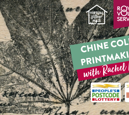 a close up of chine collé printmaking by Rachel Moore