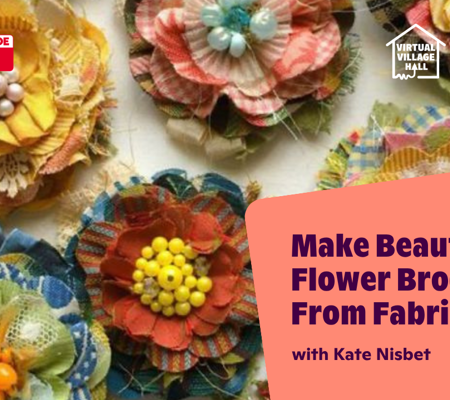 Make Beautiful Flower Brooches From Fabric Scraps Kate Nisbet Streamyard Thumbnail